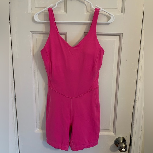 lululemon athletica Pants - Lululemon athletica Align Bodysuit 4'' size 8 in Sonic Pink